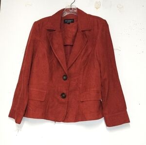 Studio I Red Blazer with Notched Lapels